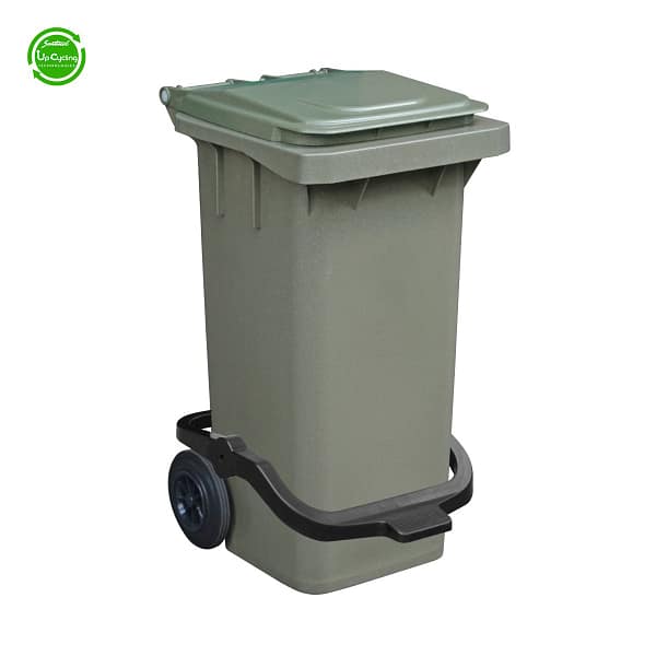 Upcycled Plastic Trash Bin with Pedal